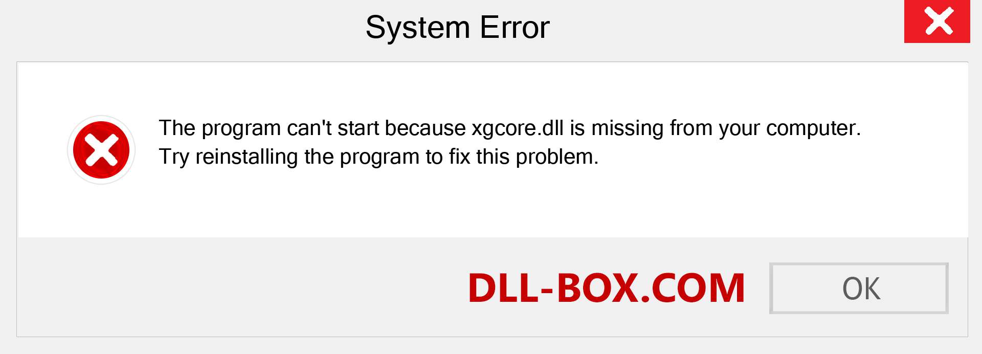  xgcore.dll file is missing?. Download for Windows 7, 8, 10 - Fix  xgcore dll Missing Error on Windows, photos, images